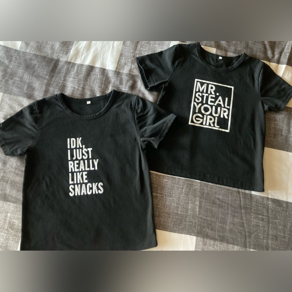 (2) Shein boys soft graphic tees size 4/5
